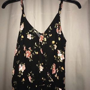 black floral jumpsuit